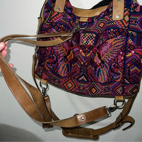 Mermaids and Dragons Hummingbirds Large Convertible Huipil Daybag Backpack - Picture 12 of 16